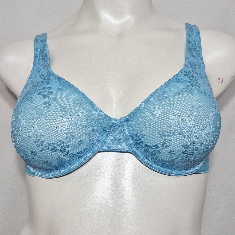36C UNBRANDED Unlined Lace‎ Underwire Bra Blue
